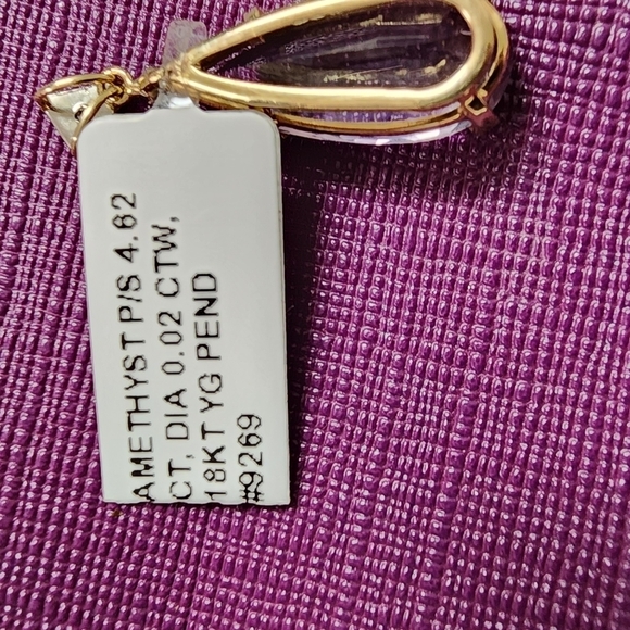 Elegant Purple Teardrop Pendant - Picture 7 of 12